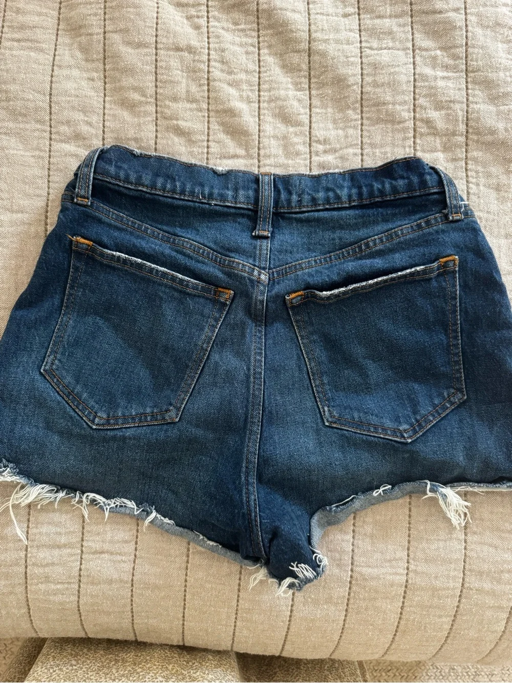 Abercrombie & Fitch Dark Blue Denim The Cutoff Short High Rise
